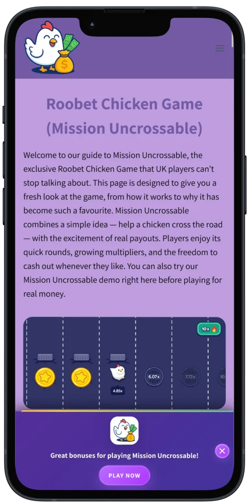 Mission Uncrossable Mobile
